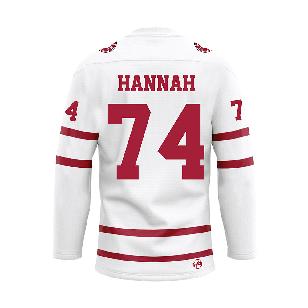 Alabama - Football Alumni : David Hannah - White Hockey Jersey