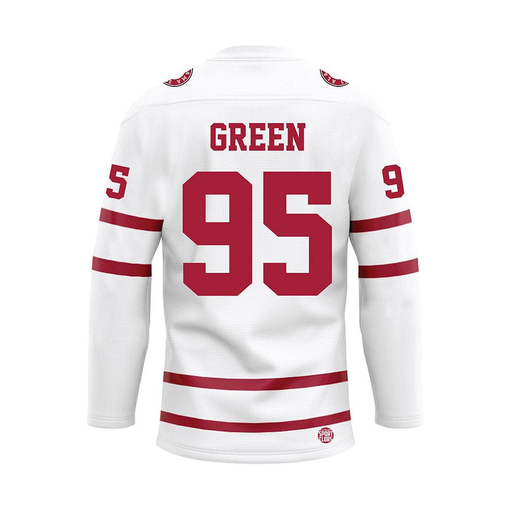 Alabama - NCAA Football : Anderson Green - White Hockey Jersey