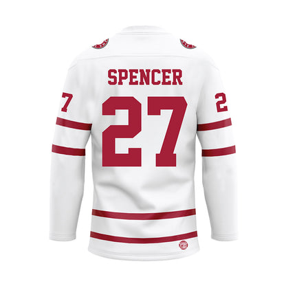 Alabama - Football Alumni : Tom Spencer - White Hockey Jersey