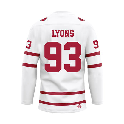 Alabama - Football Alumni : Marty Lyons - White Hockey Jersey