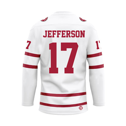 Alabama - NCAA Football : Amari Jefferson - White Hockey Jersey