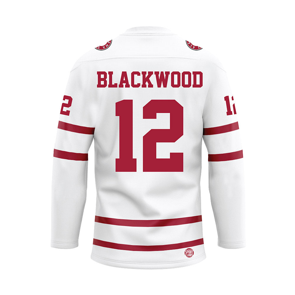 Alabama - NCAA Baseball : JT Blackwood - White Hockey Jersey-1