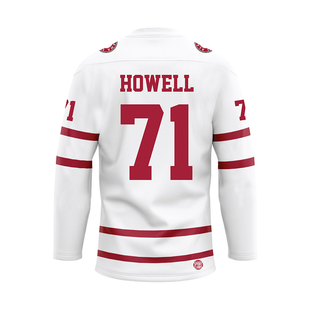 Alabama - NCAA Football : Jackson Howell - White Hockey Jersey