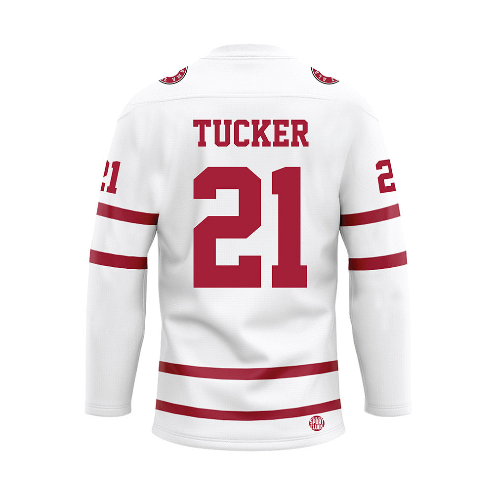 Alabama - Football Alumni : Mike Tucker - White Hockey Jersey