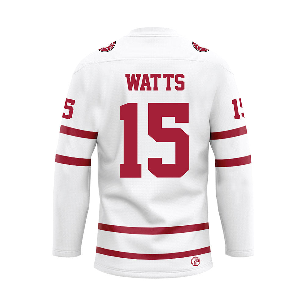 Alabama - Football Alumni : William Watts - White Hockey Jersey