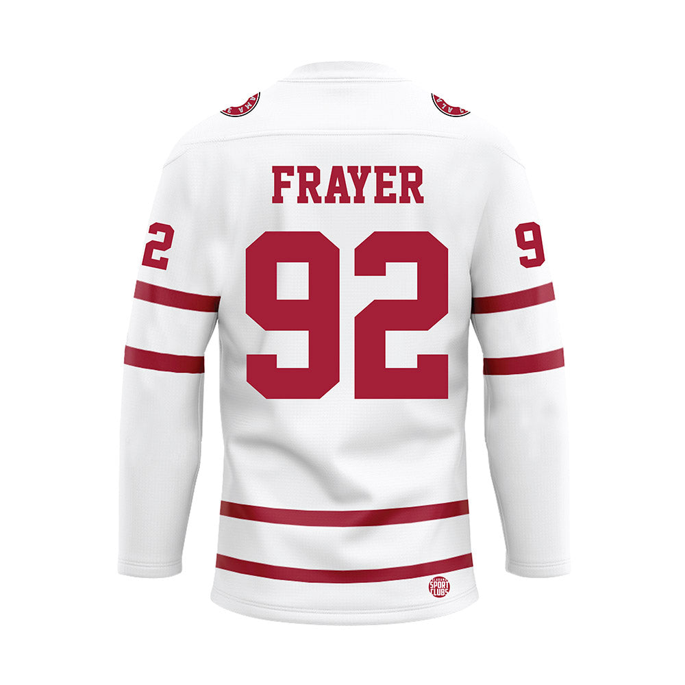 Alabama - Football Alumni : Patrick Frayer - White Hockey Jersey