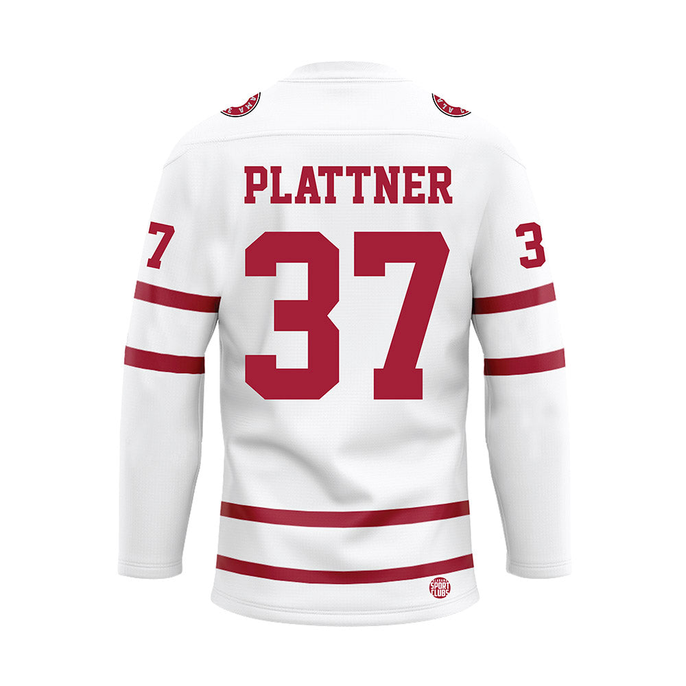 Alabama - NCAA Baseball : Will Plattner - White Hockey Jersey