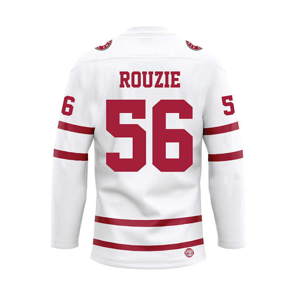 Alabama - Football Alumni : Jeff Rouzie - White Hockey Jersey