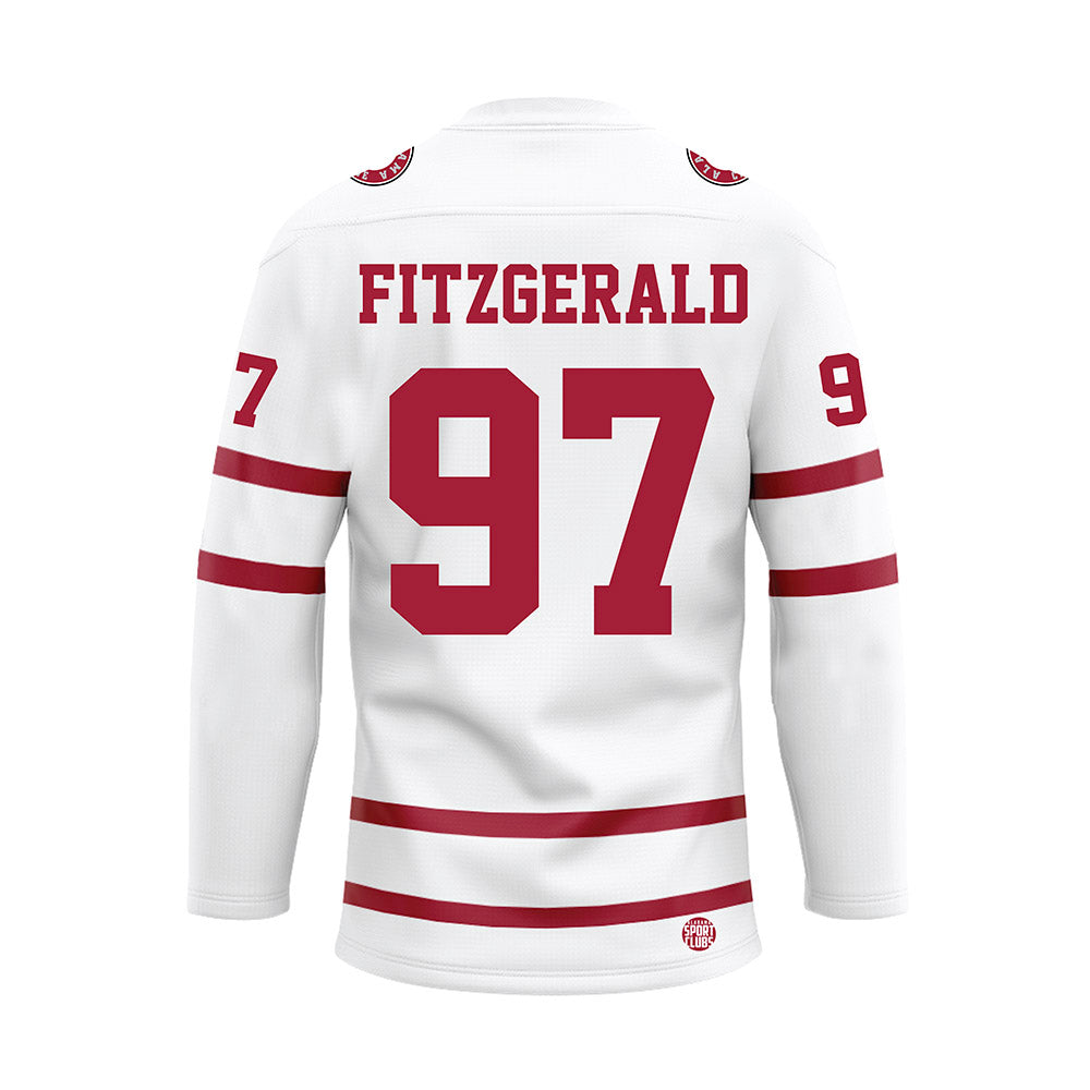 Alabama - Football Alumni : PJ Fitzgerald - White Hockey Jersey