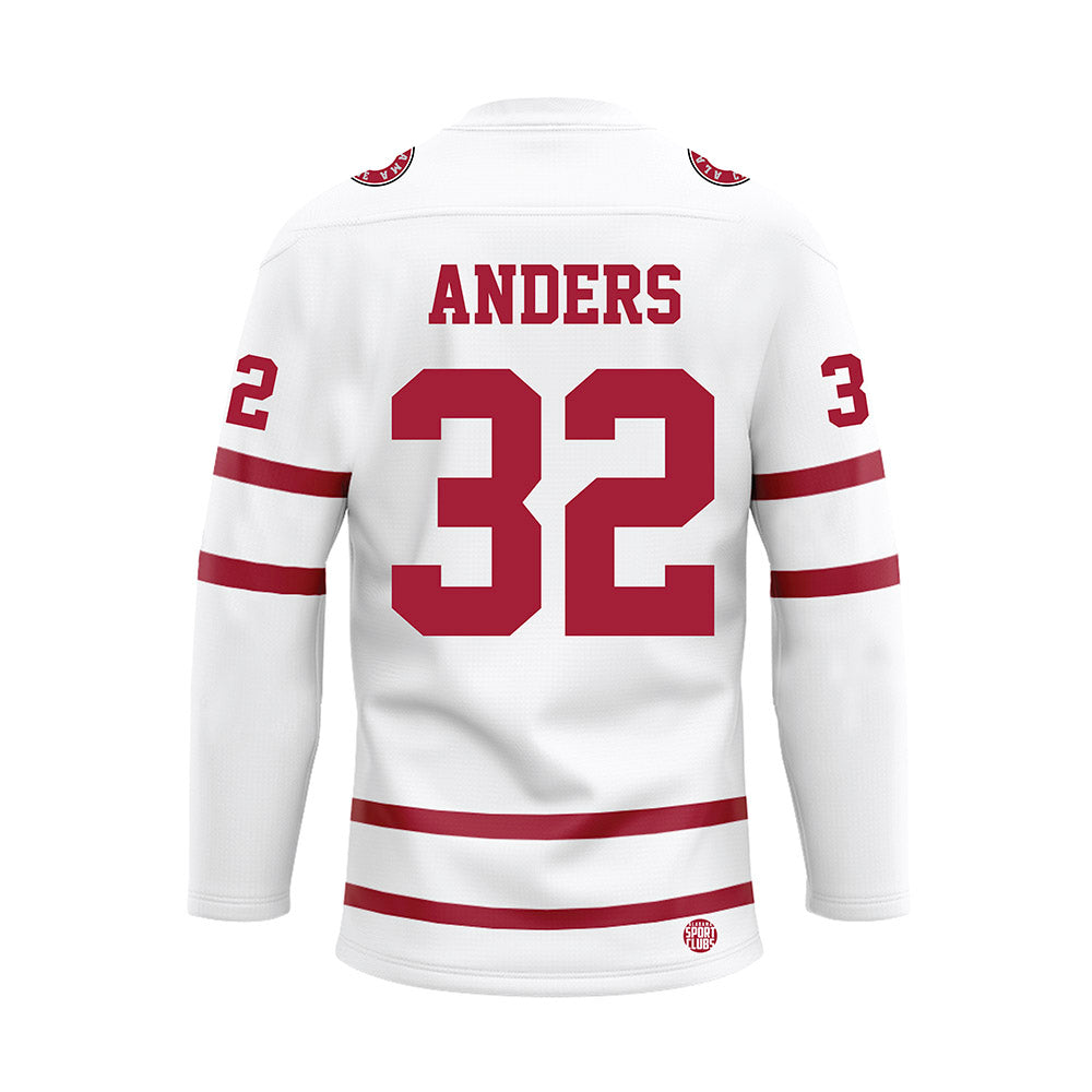 Alabama - Football Alumni : Eryk Anders - White Hockey Jersey