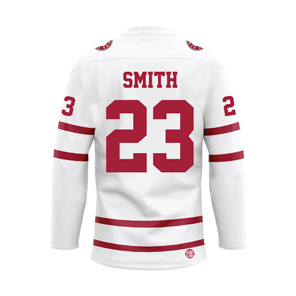 Alabama - NCAA Football : James Smith - White Hockey Jersey