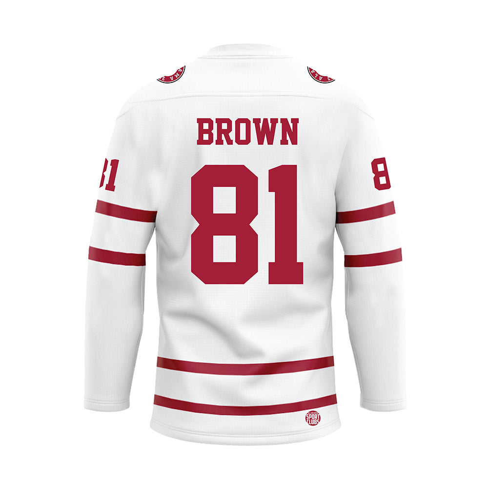 Alabama - Football Alumni : Keith Brown - White Hockey Jersey