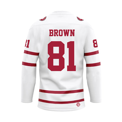 Alabama - Football Alumni : Keith Brown - White Hockey Jersey