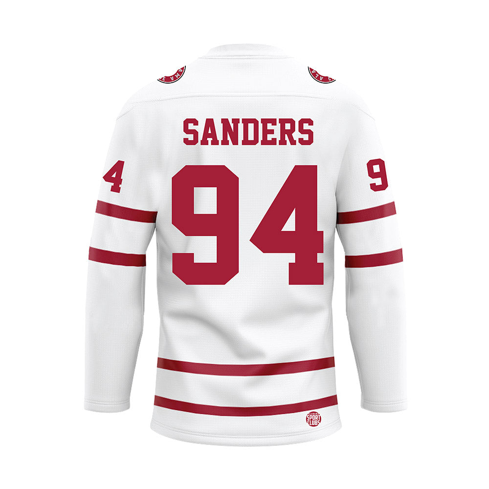 Alabama - Football Alumni : Derek Sanders - White Hockey Jersey