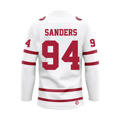 Alabama - Football Alumni : Derek Sanders - White Hockey Jersey