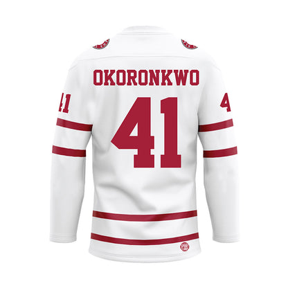 Alabama - NCAA Football : Justin Okoronkwo - White Hockey Jersey