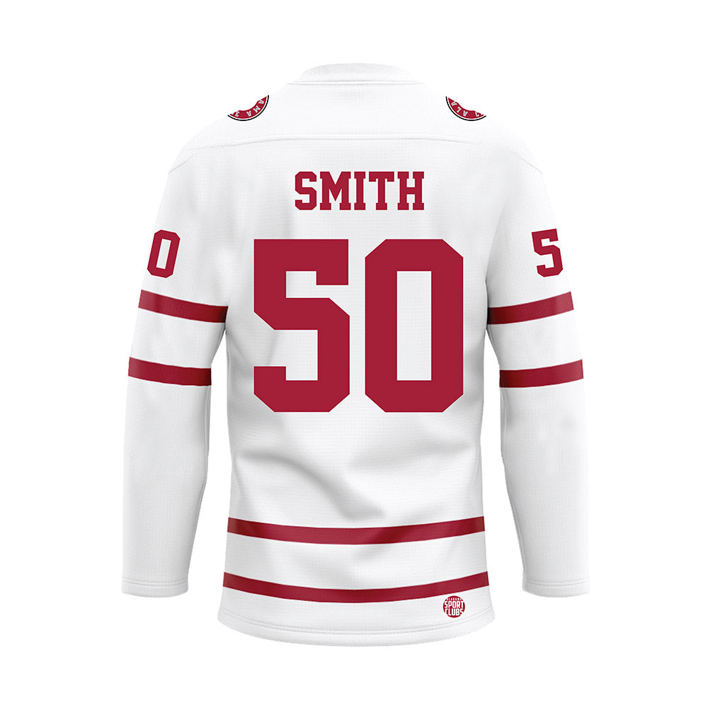 Alabama - NCAA Football : Tim Smith - White Hockey Jersey