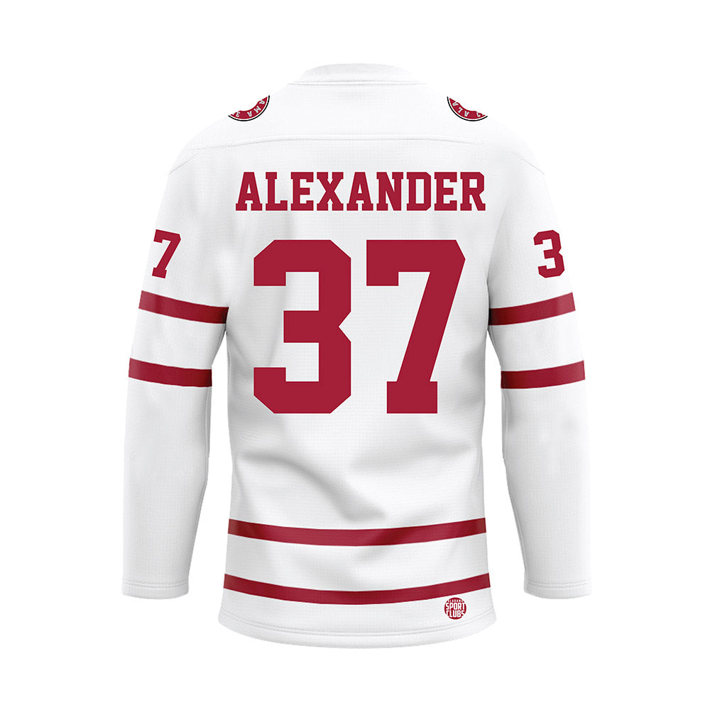 Alabama - Football Alumni : Shaun Alexander - White Hockey Jersey