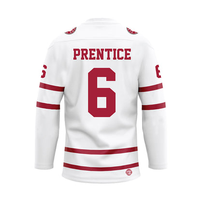 Alabama - NCAA Football : Kobe Prentice - White Hockey Jersey