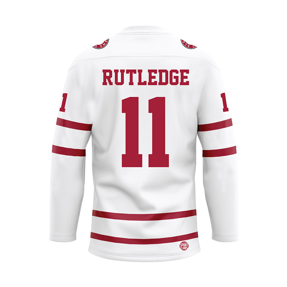 Alabama - Football Alumni : Jeff Rutledge - White Hockey Jersey