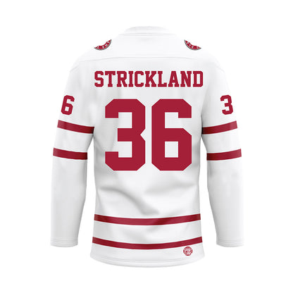 Alabama - Football Alumni : Chuck Strickland - White Hockey Jersey