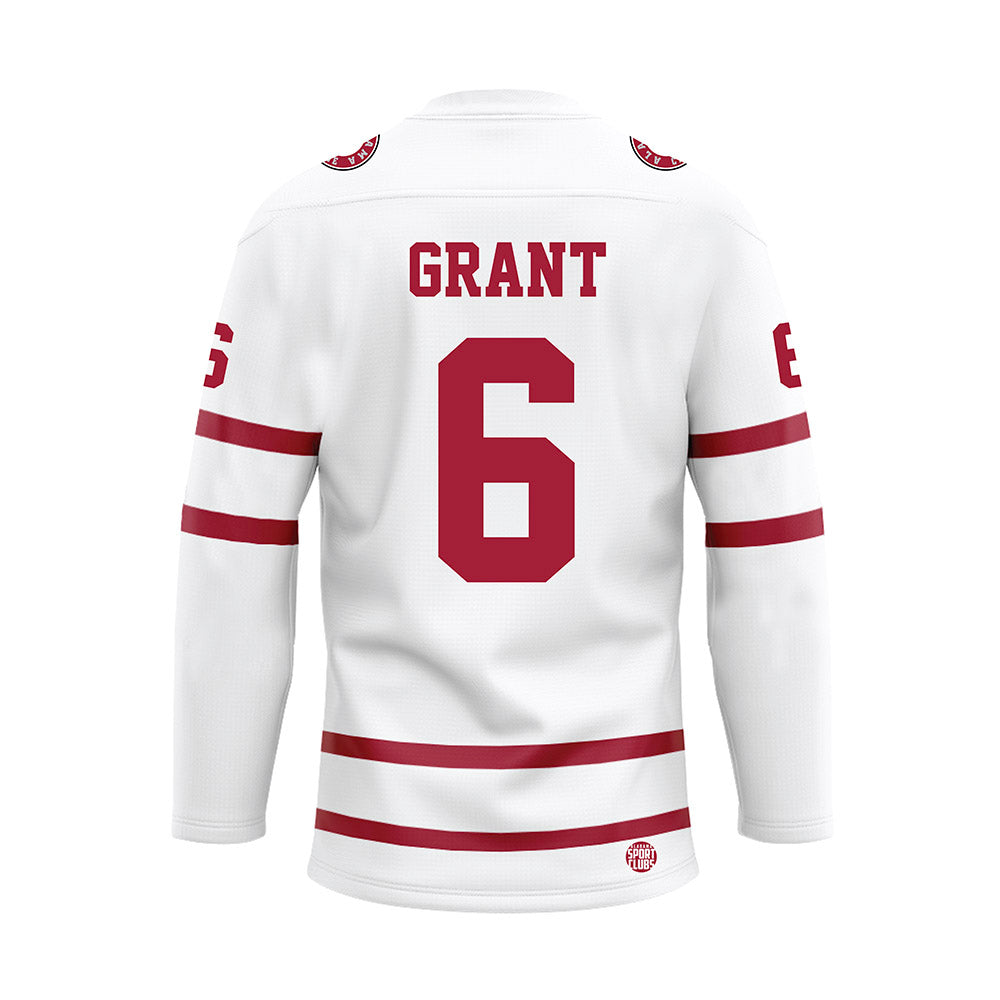 Alabama - NCAA Baseball : Max Grant - White Hockey Jersey