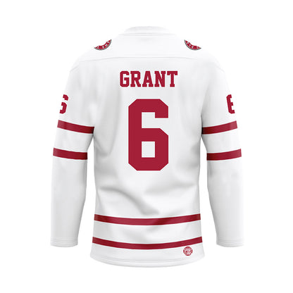 Alabama - NCAA Baseball : Max Grant - White Hockey Jersey