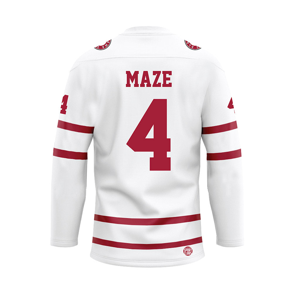 Alabama - Football Alumni : Marquis Maze - White Hockey Jersey