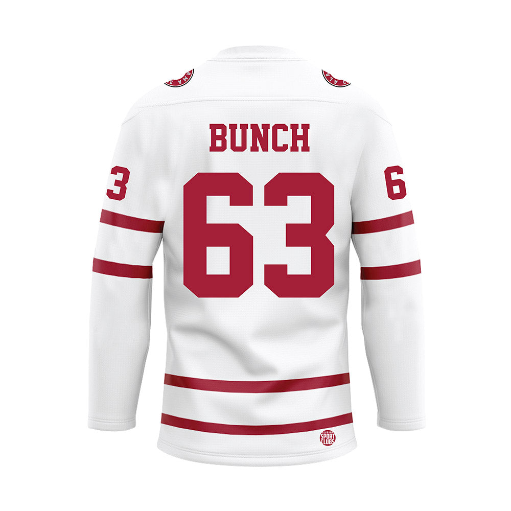 Alabama - Football Alumni : Jim Bunch - White Hockey Jersey