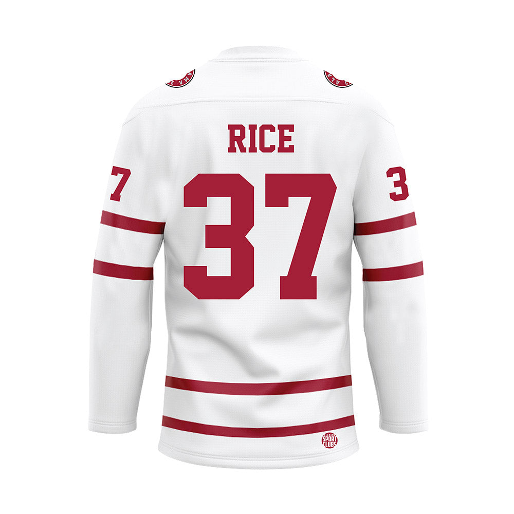 Alabama - Football Alumni : Jonathan Rice - White Hockey Jersey