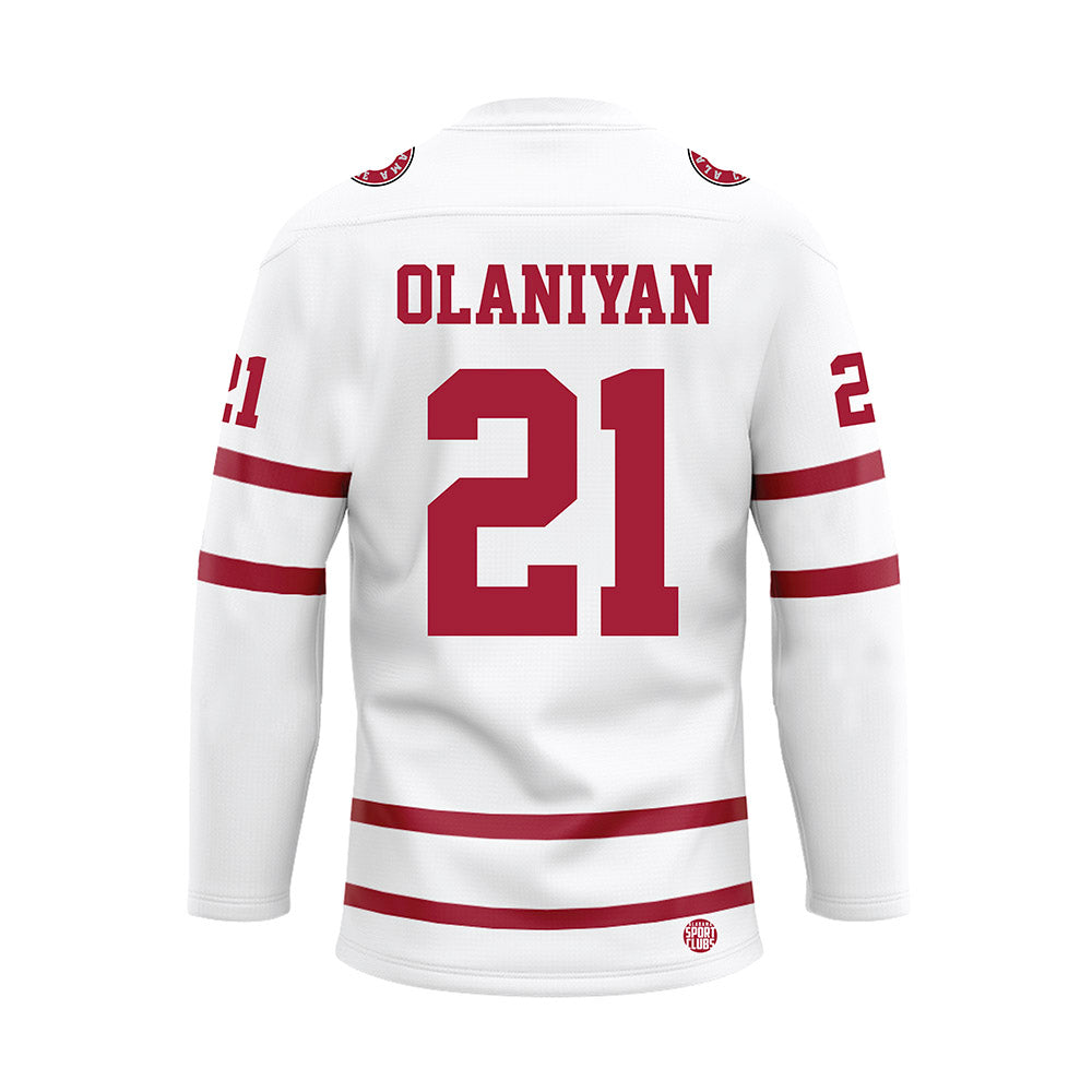 Alabama - Mens Basketball Alumni : Bola Ahmed Olaniyan - White Hockey Jersey