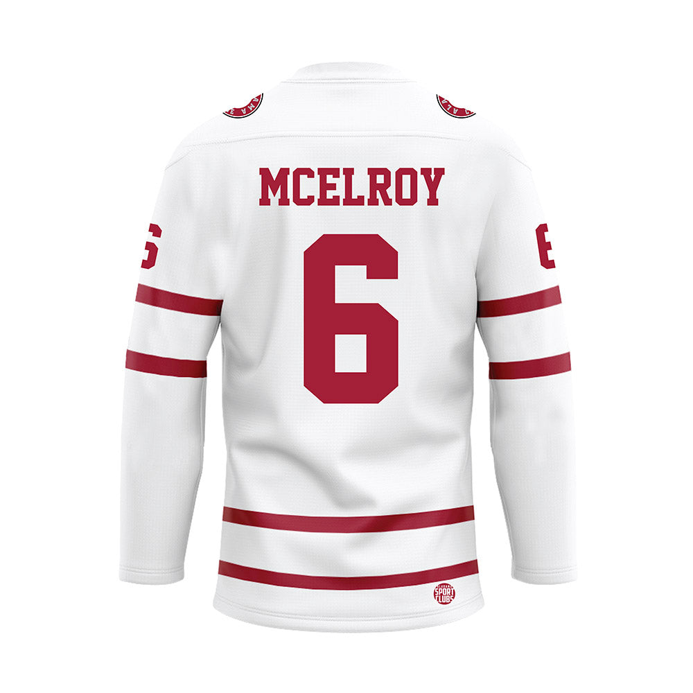 Alabama - Football Alumni : Alan McElroy - White Hockey Jersey