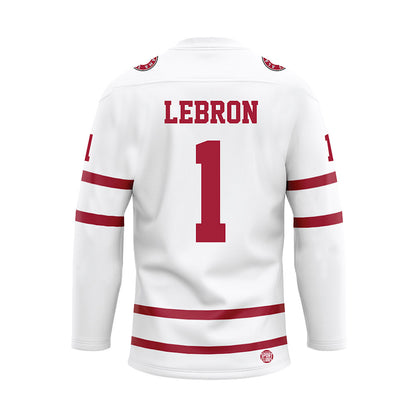 Alabama - NCAA Baseball : Justin Lebron - White Hockey Jersey