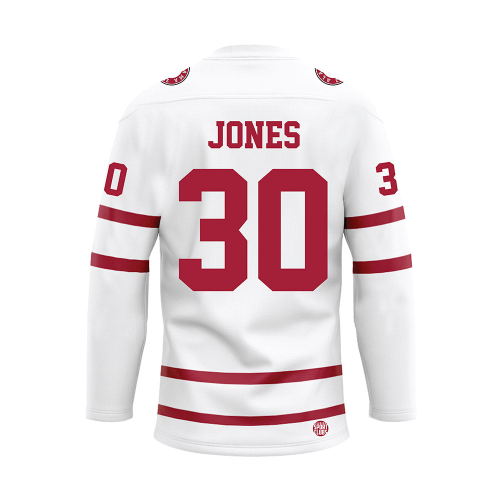 Alabama - NCAA Football : Cayden Jones - White Hockey Jersey