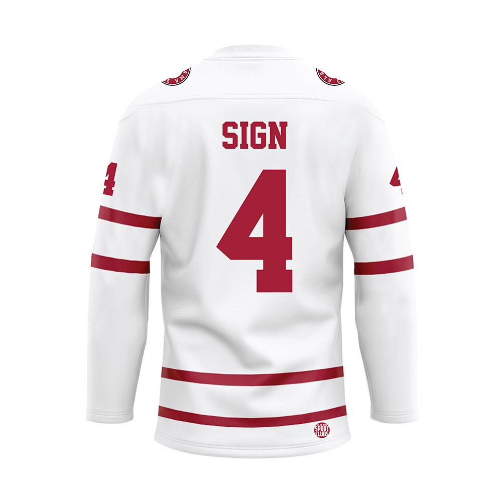 Alabama - Womens Volleyball Alumni : Laura Sign - White Hockey Jersey