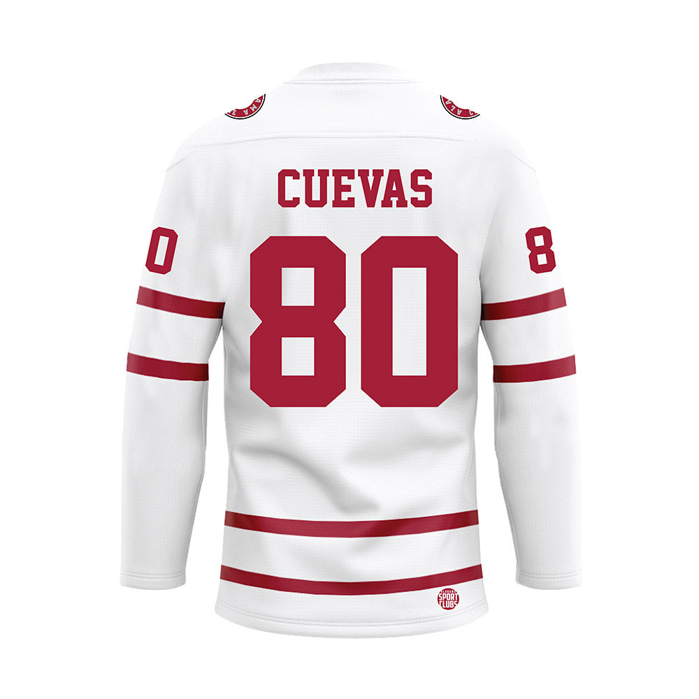 Alabama - NCAA Football : Josh Cuevas - White Hockey Jersey