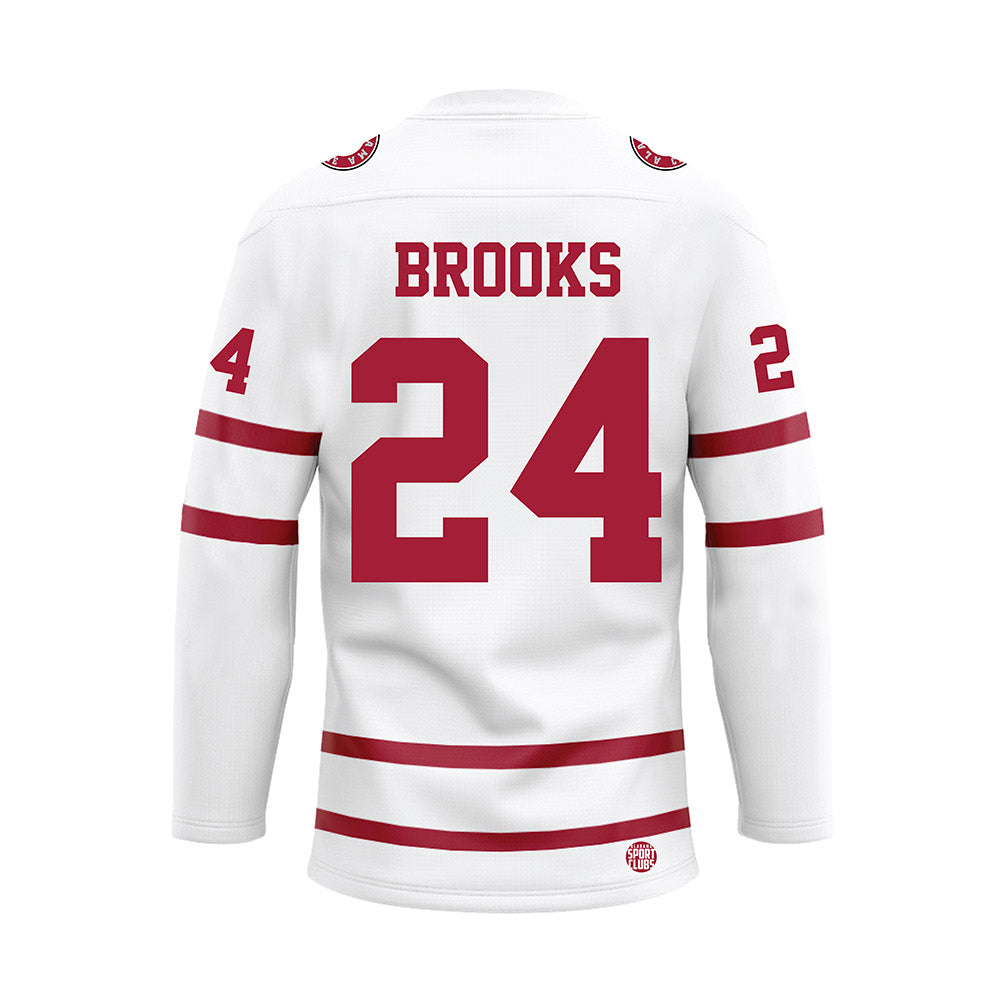 Alabama - NCAA Women's Basketball : Leah Brooks - White Hockey Jersey