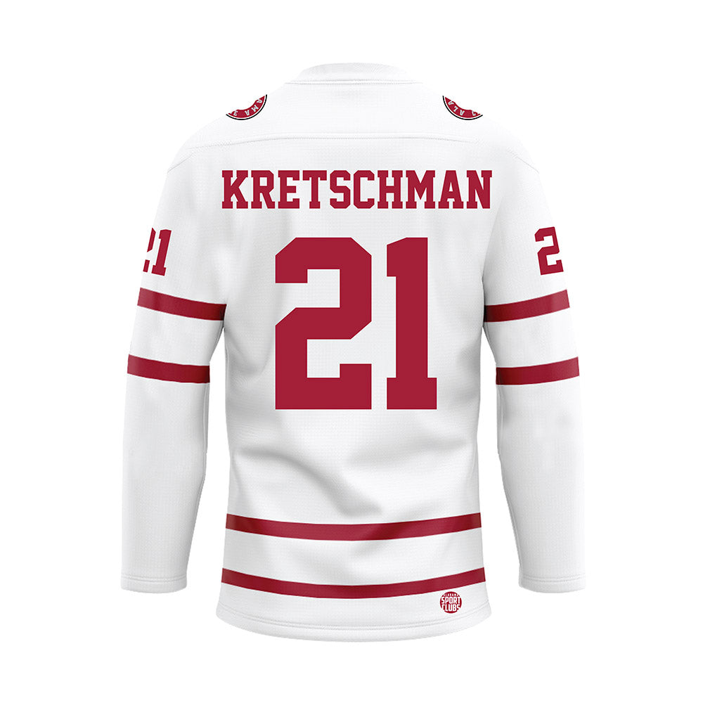 Alabama - Softball Alumni : Kelly Kretschman - White Hockey Jersey