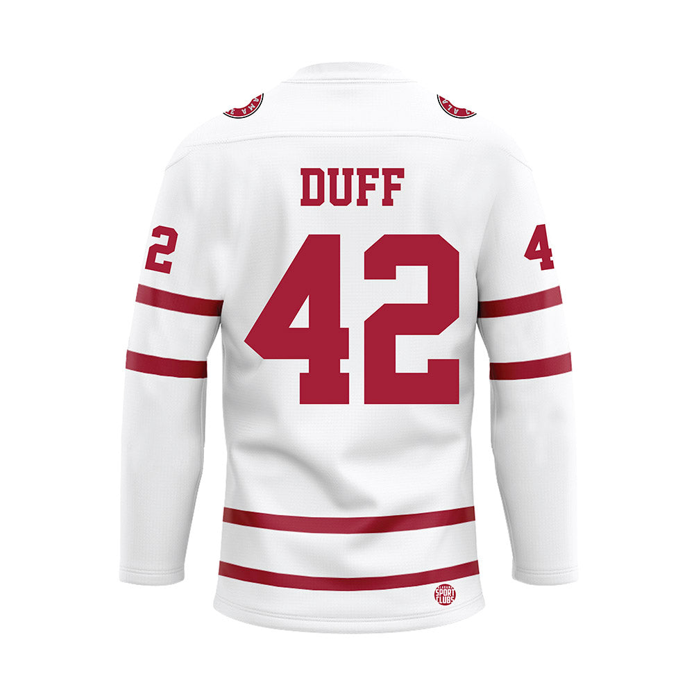 Alabama - NCAA Baseball : Ahmaad Duff - White Hockey Jersey-1