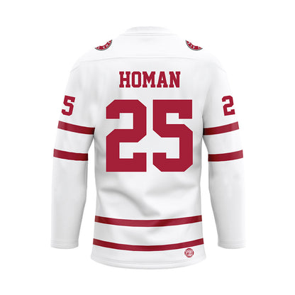 Alabama - Football Alumni : Dennis Homan - White Hockey Jersey