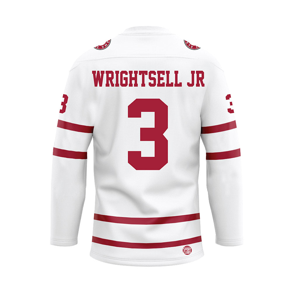 Alabama - NCAA Men's Basketball : Latrell Wrightsell Jr - White Hockey Jersey-1