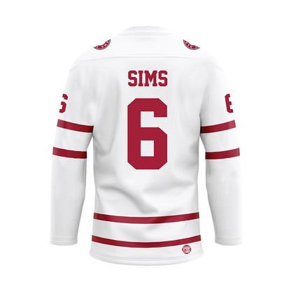 Alabama - Football Alumni : Blake Sims - White Hockey Jersey