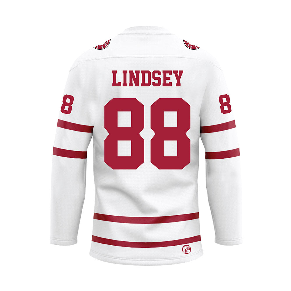 Alabama - NCAA Football : Jay Lindsey - White Hockey Jersey