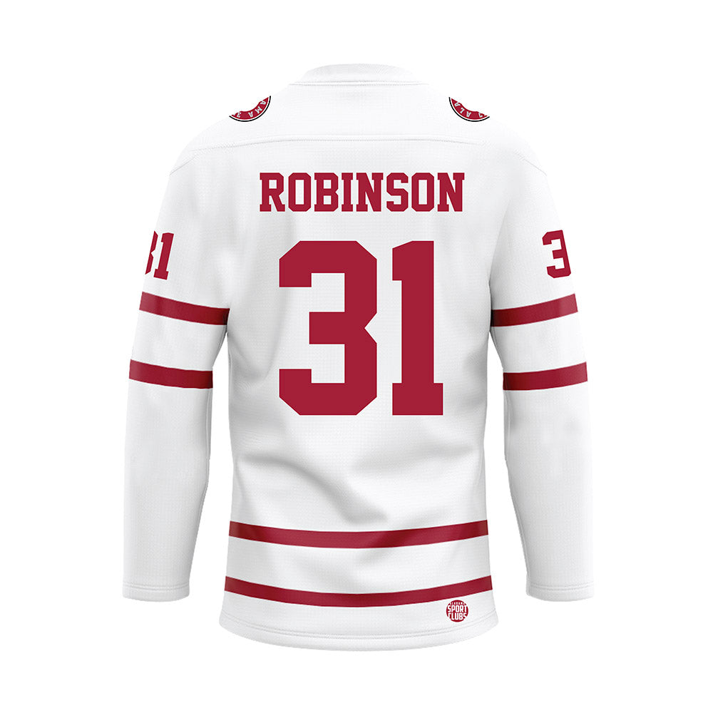 Alabama - Mens Basketball Alumni : James Hollywood Robinson - White Hockey Jersey