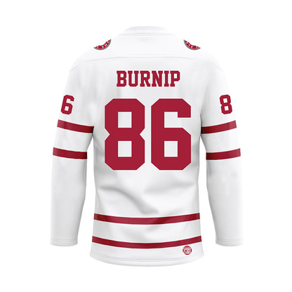 Alabama - NCAA Football : James Burnip - White Hockey Jersey