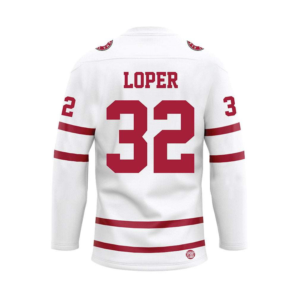 Alabama - NCAA Football : Jay Loper - White Hockey Jersey