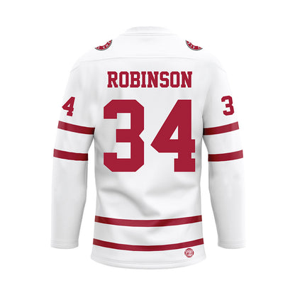 Alabama - NCAA Football : Que Robinson - White Hockey Jersey