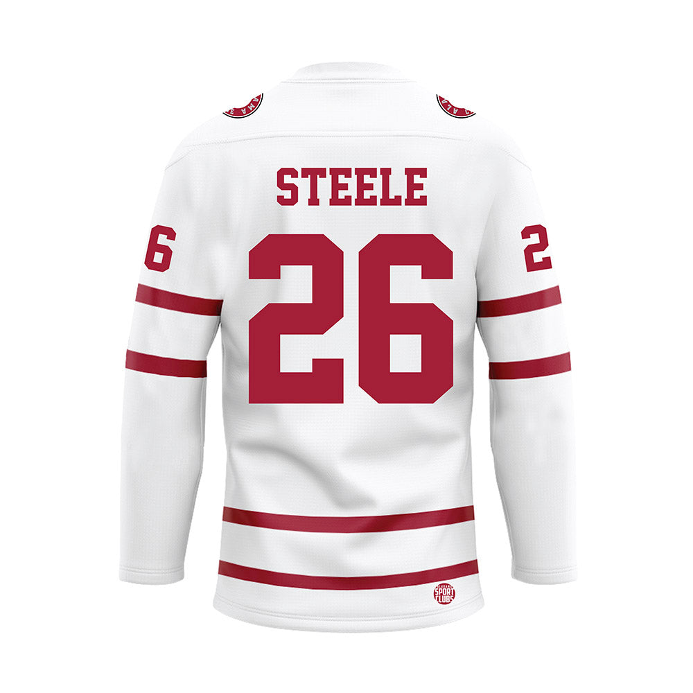 Alabama - NCAA Baseball : Peyton Steele - White Hockey Jersey-1