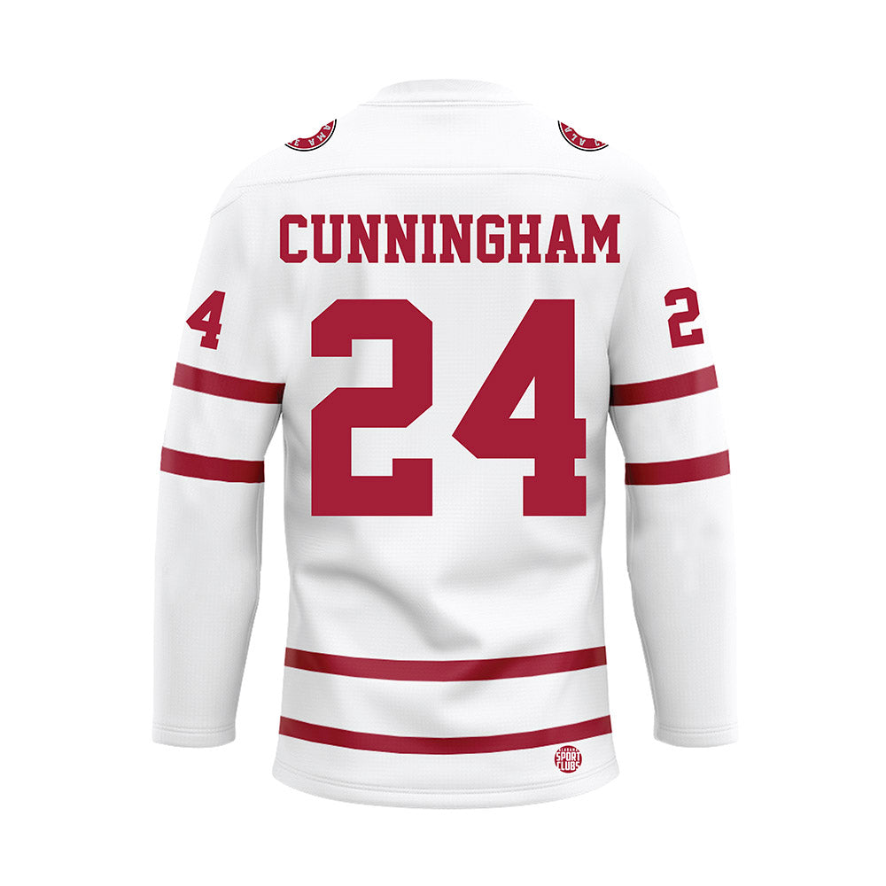 Alabama - NCAA Men's Basketball : Naas Cunningham - White Hockey Jersey