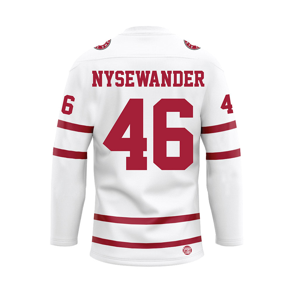 Alabama - Football Alumni : Michael Nysewander - White Hockey Jersey